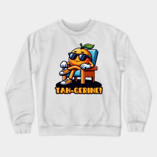 Sun’s Out, Puns Out: Summer Tangerine Chill Crewneck Sweatshirt